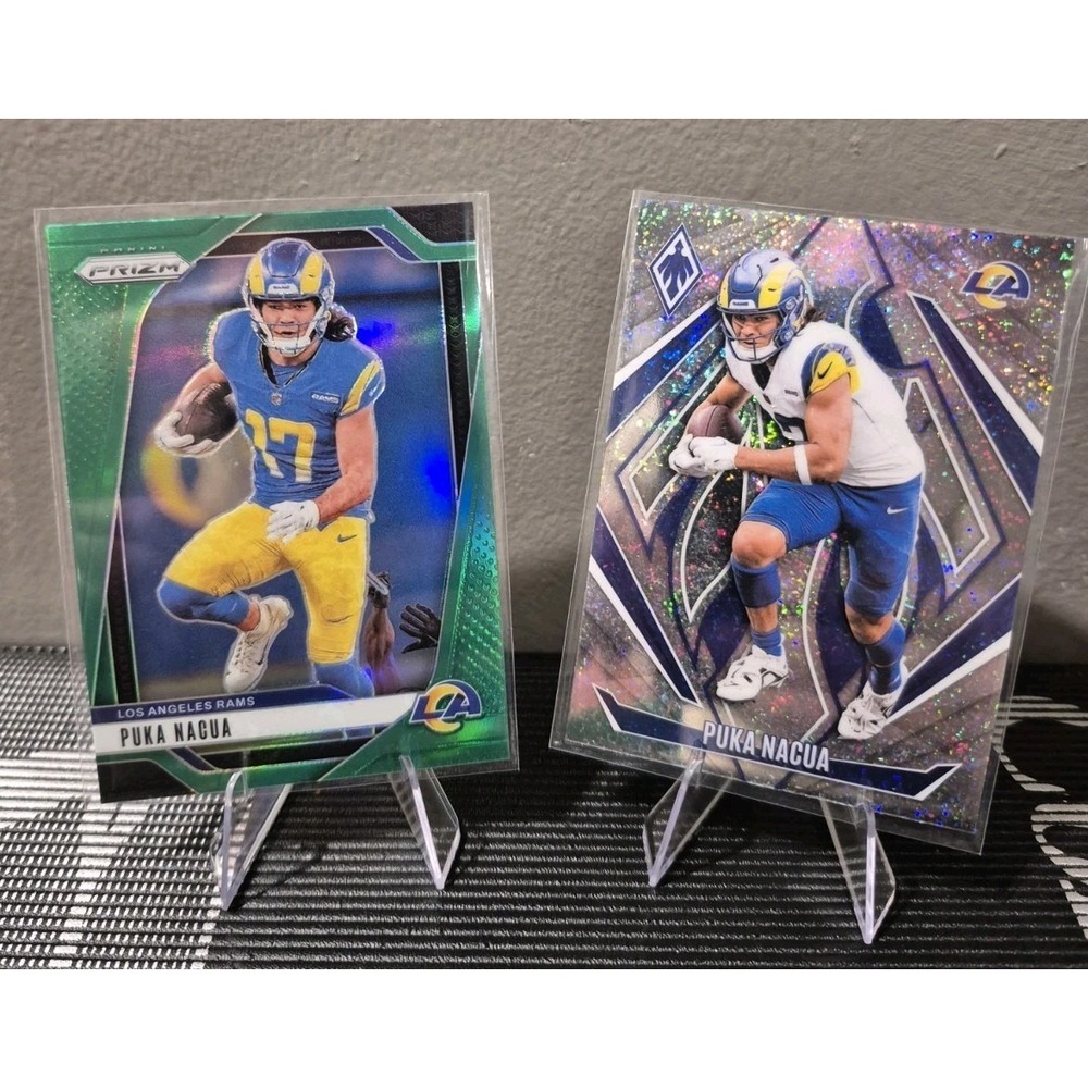 2024 Panini Prizm Puka Nacua #168 Green Prizm & 2024‎ Phoenix International #118